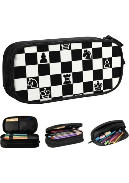 No.6 Stili Moda Satranç Sevimli Kalem Kutusu Erkek Kızlar Büyük Kapasiteli Satranç Tahtası Oyunu Kalem Kutusu Öğrencileri Kırtasiye (Yurt Dışından) fiyatları