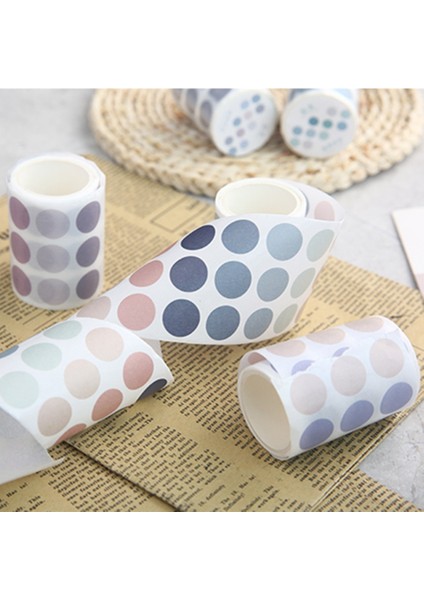 M Tarzı Temel Eleman Dekoratif Maskeleme Bandı Renk Büyük Nokta Washi Bant Diy Scrapbooking Washi Sticker Memo Etiket Deco Kırtasiye (Yurt Dışından) indirimleri