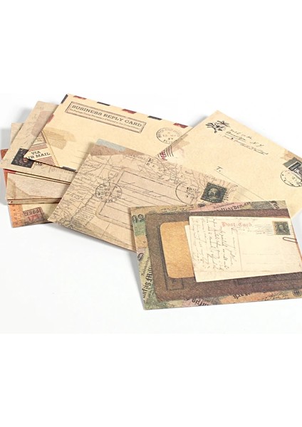 9,5x7,2 cm Stili Lot Zarf Sevimli Mini Zarflar Vintage Avrupa Tarzı Kart Hediye Zarf Için Noel Davetiye Zarfları (Yurt Dışından)