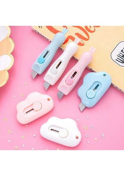 No.2 Tarzı Mini Bulut Maket Bıçağı Streç Sevimli Kağıt Kesici Küçük Bıçak Mektup Açacağı Ofis Kırtasiye Escolar Papelaria (Yurt Dışından) fiyatları