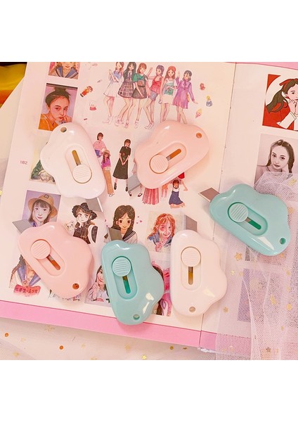 No.2 Tarzı Mini Bulut Maket Bıçağı Streç Sevimli Kağıt Kesici Küçük Bıçak Mektup Açacağı Ofis Kırtasiye Escolar Papelaria (Yurt Dışından) indirimleri