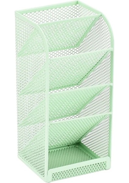 Yeşil Stil Örgü Kırtasiye Caddy Masaüstü Organizatör Depolama Için 4 Yuvalı Renkli Kalem Boya Kalemi Boya Fırçaları Sanat Stüdyosu Ofis (Yurt Dışından)