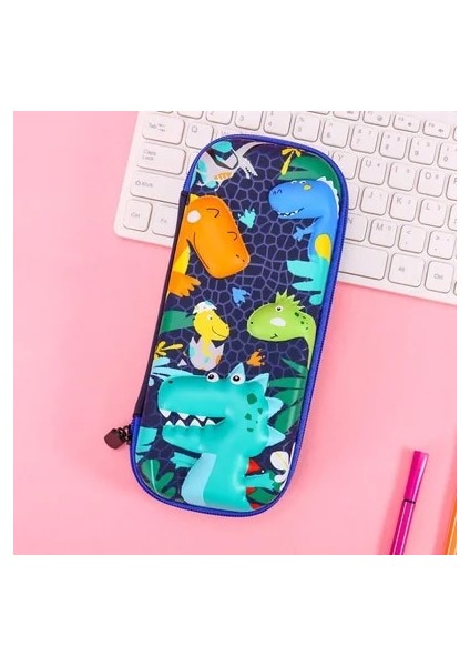 Siyah Stil Yaratıcı Karikatür Dinozor Sevimli Kalem Kutusu Okul Kawaii Kalem Kutuları Çocuklar Için Hediyeler Kırtasiye Çantası Karikatür Kalem Kalem Kutusu (Yurt Dışından)