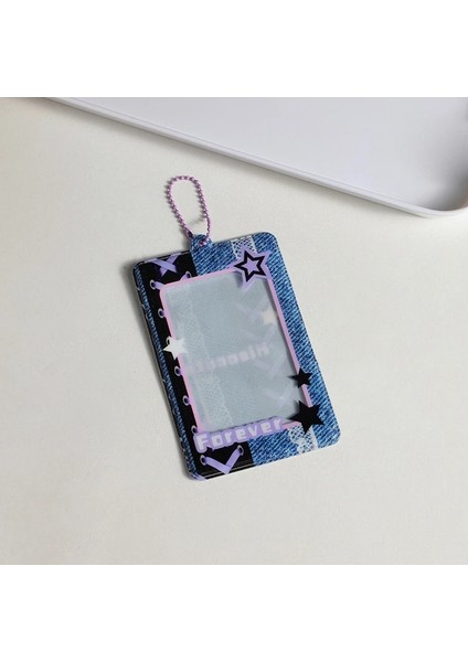 OSS28842KT4 Stili Vintage Moda Pvc Fotocard Tutucu Kpop Idol Fotoğraf Kol Çantası Kımlık Otobüs Yemek Kartı Kapağı Çanta Anahtarlığı Kolye Kırtasiye (Yurt Dışından)