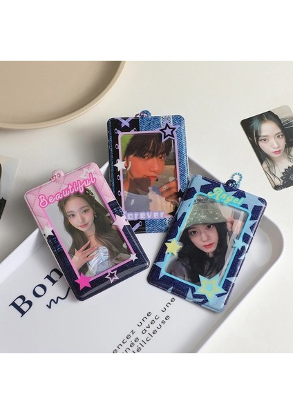 OSS28842KT4 Stili Vintage Moda Pvc Fotocard Tutucu Kpop Idol Fotoğraf Kol Çantası Kımlık Otobüs Yemek Kartı Kapağı Çanta Anahtarlığı Kolye Kırtasiye (Yurt Dışından) fiyatları