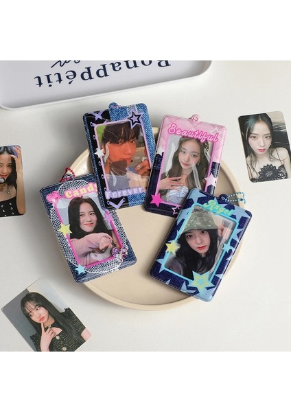 OSS28842KT4 Stili Vintage Moda Pvc Fotocard Tutucu Kpop Idol Fotoğraf Kol Çantası Kımlık Otobüs Yemek Kartı Kapağı Çanta Anahtarlığı Kolye Kırtasiye (Yurt Dışından) modelleri