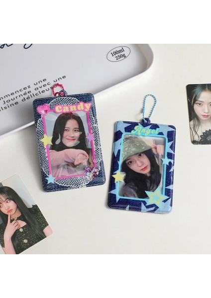 OSS28842KT4 Stili Vintage Moda Pvc Fotocard Tutucu Kpop Idol Fotoğraf Kol Çantası Kımlık Otobüs Yemek Kartı Kapağı Çanta Anahtarlığı Kolye Kırtasiye (Yurt Dışından) indirimleri