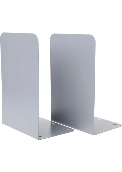 Gri Tarzı 1 Çift Metal Kitap Ayracı Organizatör Masaüstü Ofis Ev Kitap Rafı Depolama Tutucu Kitap Uçları (Yurt Dışından)