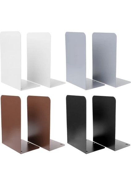 Gri Tarzı 1 Çift Metal Kitap Ayracı Organizatör Masaüstü Ofis Ev Kitap Rafı Depolama Tutucu Kitap Uçları (Yurt Dışından) fiyatları