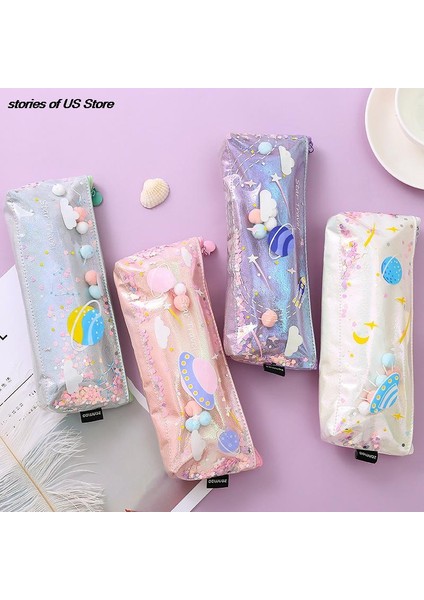 No.4 Stili Ins Yaratıcı Gezegen Yıldızlı Gökyüzü Quicksand Kalem Kutusu Kawaii Kırtasiye Çantası Okul Kalem Malzemeleri Kalem Kılıfı Öğrenci Kırtasiye (Yurt Dışından) modelleri