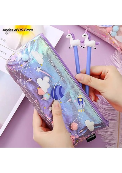 No.4 Stili Ins Yaratıcı Gezegen Yıldızlı Gökyüzü Quicksand Kalem Kutusu Kawaii Kırtasiye Çantası Okul Kalem Malzemeleri Kalem Kılıfı Öğrenci Kırtasiye (Yurt Dışından) indirimleri