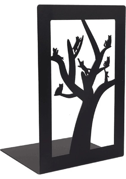 D Tarzı Zarif Hollow-Out Metal Bookend Yaratıcı Orman Desen Tasarım Kitap Standları Yaratıcı Hediye Dekoratif Metal Kitap Ayracı HX6A (Yurt Dışından) fırsatları