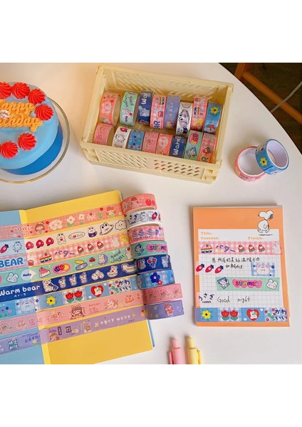 Sarı Stil Mınkys Yeni Varış 5 M Kawaii Washi Maskeleme Bandı Günlüğü Dergisi Dekoratif Yapışkan Bant Hediye Okul Kırtasiye (Yurt Dışından) modelleri