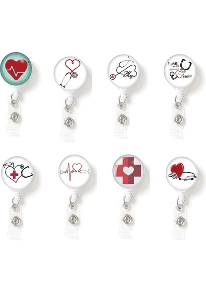 B Tarzı Geri Çekilebilir Rozet Makarası Tıbbi Işçi Çalışma Kartı Klipsi Doktor Hemşire Kimliği Isim Kartı Ekran Etiketi Personel Kartı Rozet Tutucu Ekg Ekometre (Yurt Dışından) fiyatları