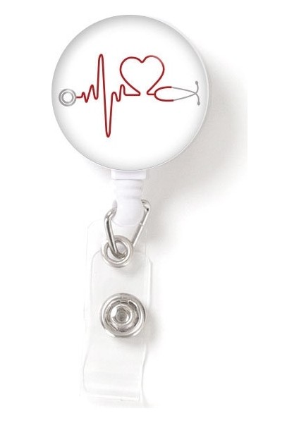 B Tarzı Geri Çekilebilir Rozet Makarası Tıbbi Işçi Çalışma Kartı Klipsi Doktor Hemşire Kimliği Isim Kartı Ekran Etiketi Personel Kartı Rozet Tutucu Ekg Ekometre (Yurt Dışından) fırsatları