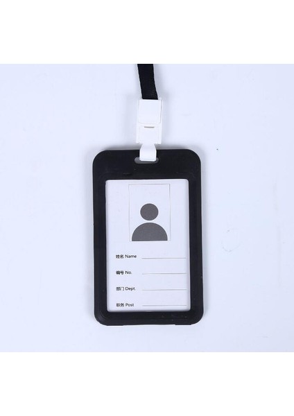 Siyah Dikey Stil Renkli Plastik Otobüs Kimlik Kartı Tutucu Kılıf Boyun Askısı Ipi Kart Sahibinin Hemşire Rozeti Tutucu Hemşire Aksesuarları (Yurt Dışından)