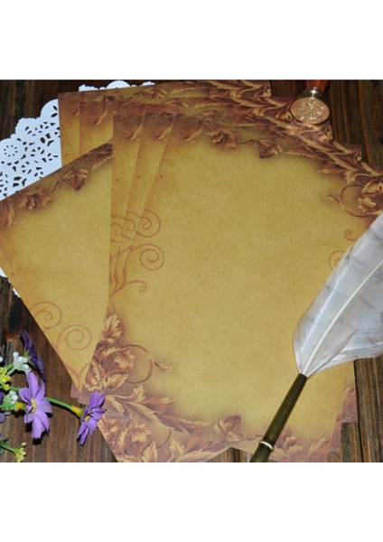 K-8 Sayfa Stili Avrupa Ülke Tarzı Mektup Pedleri Vintage Mesaj Yazma Kağıdı Zarf Mektup Kağıdı Okul Kırtasiye Noel Tedarik (Yurt Dışından)