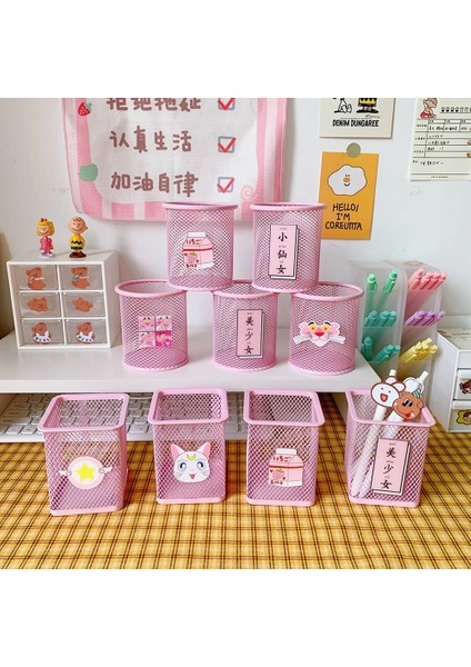 Mavi Stil Kawak Pik Demir Kalemlik Ofis Organizatör Kozmetik Makyaj Fırçaları Aracı Bardak Tutucu Kılıf Kalem Konteyner Ofis Malzemeleri (Yurt Dışından) fiyatları