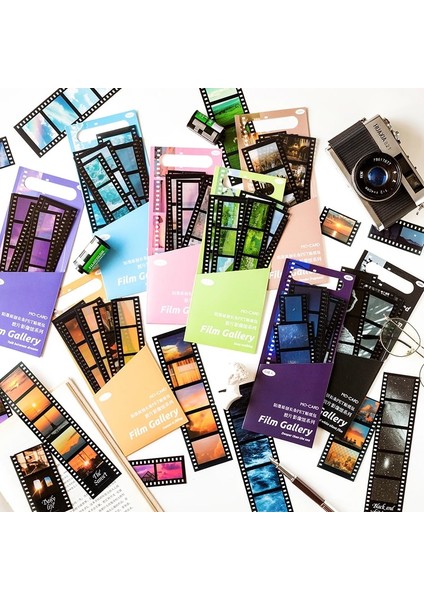 B Tarzı Journamm Ack Pet Vintage Film Serisi Malzeme Etiketleri Günlüğü Deco Önemsiz Dergi Kırtasiye Scrapbooking Deco Etiketler (Yurt Dışından) fiyatları