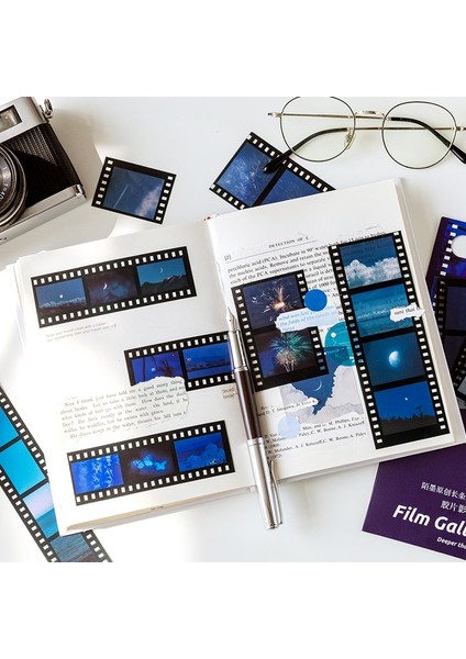 B Tarzı Journamm Ack Pet Vintage Film Serisi Malzeme Etiketleri Günlüğü Deco Önemsiz Dergi Kırtasiye Scrapbooking Deco Etiketler (Yurt Dışından) indirimleri