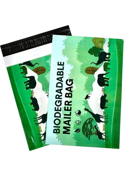Yeşil Orman Stili " cm Noel Poly Mailer Kendinden Mühürlü Ambalaj Zarfları Kurye Çantaları Elbise Postaları Ambalaj Çantaları (Yurt Dışından)