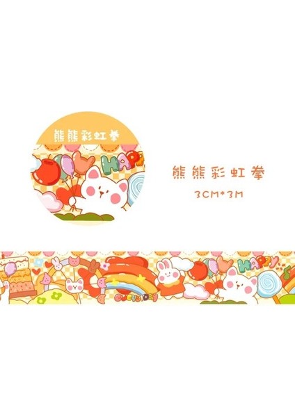 No.10 Tarzı Renkli Peri Masalı Kasaba Kawaii Planlayıcısı El Kitabı Dekoratif Washi Maskeleme Bandı Okul Malzemeleri Kore Kırtasiye Albümü Çıkartmalar (Yurt Dışından)