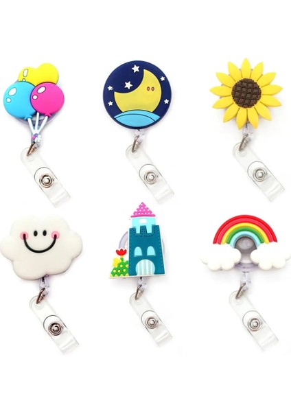 No.2 Tarzı Renk Gökkuşağı ve Ay Geri Çekilebilir Rozetlik Makara Sergisi Enfermera Öğrenci Kız Erkek Isim Kartları Hastane Ofisi Göğüs Kartı (Yurt Dışından) fiyatları