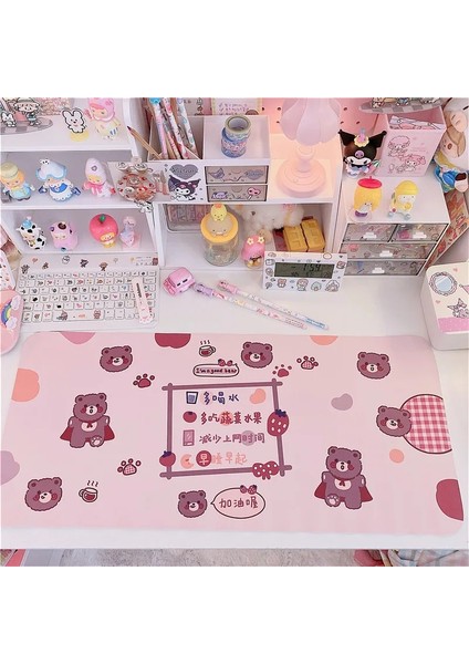 B Tarzı Sevimli Anime Baskılı Mouse Pad Su Geçirmez Masaüstü Yağ Geçirmez Kaymaz Sümen Kawaii Oyun Aksesuarları Öğrenciler Yazma Pedi (Yurt Dışından)
