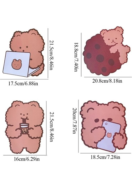 No.2 Tarzı Sevimli Karikatür Mouse Pad Çikolata Ayı Öğrenci Dizüstü Lastik Pedi Klavye Koruma Pedi Ofis Masaüstü Kaymaz Mouse Pad (Yurt Dışından) modelleri