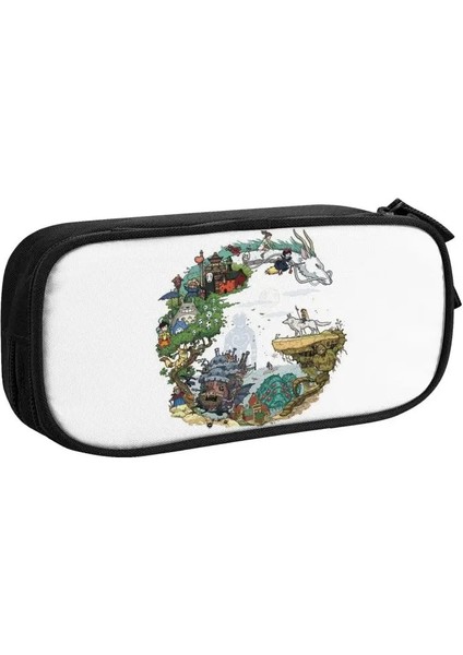 No.6 Stili Komşum Totoro Sevimli Kalem Kutuları Kız Erkek Büyük Kapasiteli Stüdyo Ghibli Anime Hayao Miyazaki Kalem Çantası Öğrencileri Kırtasiye (Yurt Dışından)