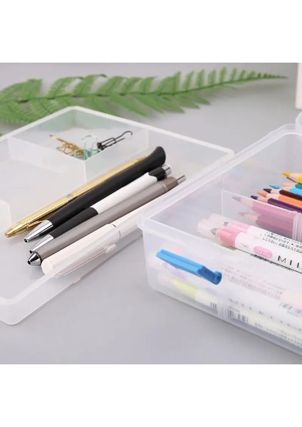 Çift Katmanlı Kalem Kutusu Şeffaf Plastik Kalem Saklama Kutusu Kırtasiye Okul Ofis Malzemeleri Çocuklar Hediye (Yurt Dışından) modelleri