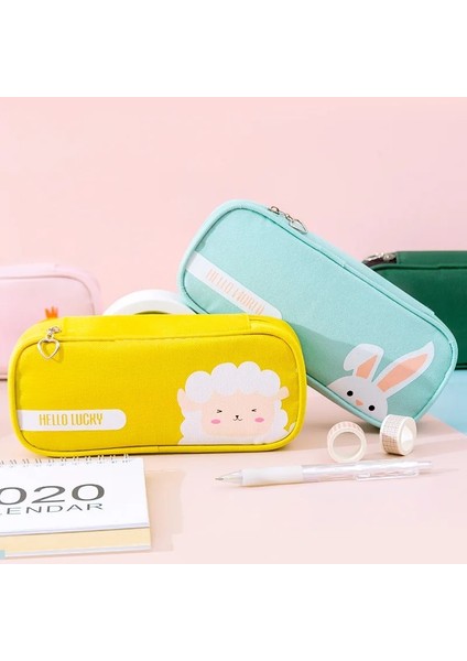 No.3 Tarzı Sevimli Kawaii Tuval Kalem Kutusu Yüksek Kapasiteli Kalem Çantaları Sevimli Mektup Kalem Çantaları Kızlar Için Hediye Okul Malzemeleri Kore Kırtasiye (Yurt Dışından) fırsatları