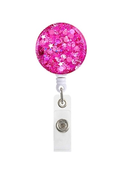 Gül Kırmızı Tarzı 10 Renk Yaratıcı Pullu Geri Çekilebilir Hemşire Rozet Makarası Klip Rozet Tutucu Öğrenciler Doktor Kimlik Kartı Tutucu Kırtasiye Yeni Moda (Yurt Dışından)