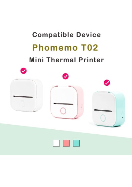 Mavi Etiket Stili 3 Rollsbox Phomemo Beyaz Termal Kağıt Üzerinde Siyah Kendinden Yapışkanlı Etiket x 3.5mfor x Mini Taşınabilir Termal Yazıcı (Yurt Dışından)