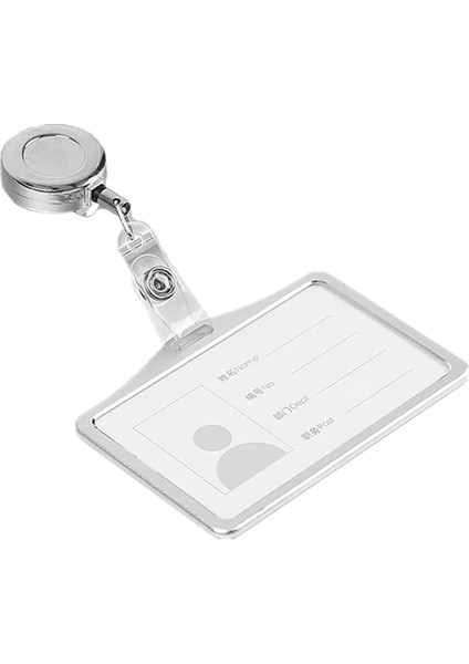 No.4 Tarzı 1 Takım Alüminyum Alaşımlı Kart Sahibinin Abs Geri Çekilebilir Rozet Makarası Çekme Kımlık Kartı Rozet Tutucu Hemşire Rozeti Boyunluklar Okul Malzemeleri (Yurt Dışından) fırsatları