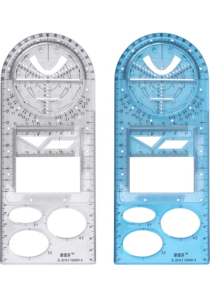 No.12 Tarzı Okul Ofis Mimarisi Kaynağı Için Çok Fonksiyonlu Geometrik Cetvel Geometrik Çizim Şablonu Ölçme Aracı Линейка Школьная (Yurt Dışından) fiyatları
