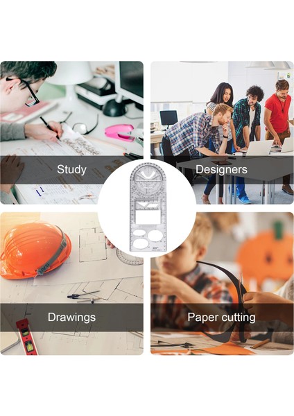 No.12 Tarzı Okul Ofis Mimarisi Kaynağı Için Çok Fonksiyonlu Geometrik Cetvel Geometrik Çizim Şablonu Ölçme Aracı Линейка Школьная (Yurt Dışından) indirimleri