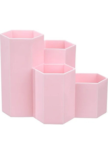 Pembe Tarzı Büyük Kapasiteli Masa Kalem Tutucu Kalem Saklama Kutusu Okul Ofis Kırtasiye Kalemler Depolama Fırça Standı Saklama Kutusu (Yurt Dışından)