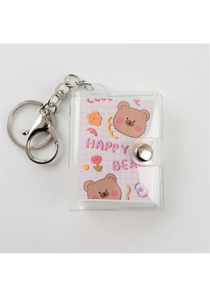 C Stili Moto Sticker Için 16 Cepler Fotoğraf Albümü Jöle Renk Kart Sahibinin 2 Iotos Tutucu Taşınabilir Kawaii Anahtarlık (Yurt Dışından)
