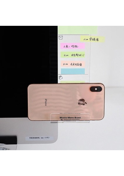 Sol Stil Yaratıcı Akrilik Monitör Mesaj Not Panosu Yapışkan Not Için Şeffaf Isim Kartı Telefon Tutucu Masaüstü Plastik Tutucu Kırtasiye (Yurt Dışından) indirimleri