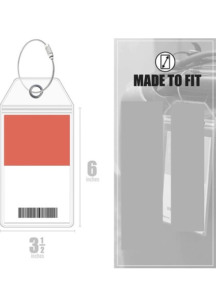 Mavi Stil Seyahat Bagaj Cruise Etiketleri Tutucu Kılıfı Yeniden Kapatılabilir Su Geçirmez Şeffaf Bilet Kartı Kol Anahtarlık Çelik Tel Kablo Döngüsü ile (Yurt Dışından) indirimleri