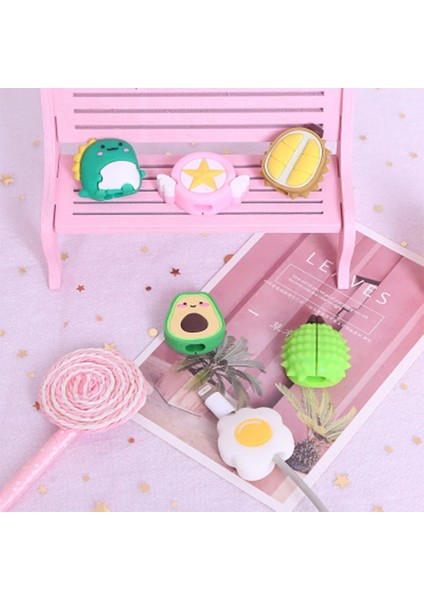 Bir Stil Sevimli Karikatür Kablo Koruyucu Sarıcı Organizatör USB Şarj Kablosu Kulaklık Kablosu Isırıkları Veri Hattı Kablosu Güzel Koruyucu Kapak (Yurt Dışından) fiyatları