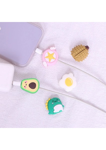 Bir Stil Sevimli Karikatür Kablo Koruyucu Sarıcı Organizatör USB Şarj Kablosu Kulaklık Kablosu Isırıkları Veri Hattı Kablosu Güzel Koruyucu Kapak (Yurt Dışından) modelleri