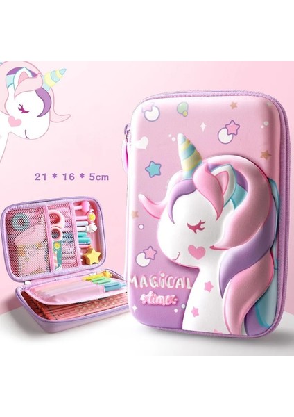 A2 Stili 3D Eva Unicorn Sevimli Kalem Kutusu Karikatür Kırtasiye Kutusu Kız Renkli Kalem Kutusu Öğrenci Kalem Kutusu Okul Malzemeleri Hediyeler ipad Durumda (Yurt Dışından)
