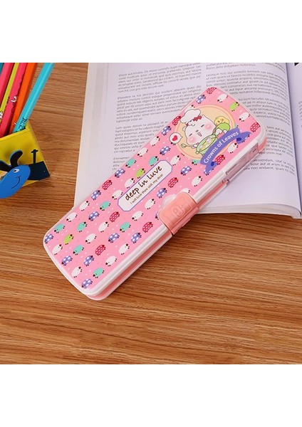 No.6 Stili Yaratıcı Çok Fonksiyonlu Kalem Kutusu Kasa Okul Kalem Kutusu Okul Kırtasiye Kalemlik Pembe Mavi Erkek ve Kız Için (Yurt Dışından)