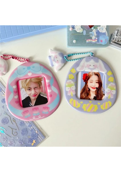Mavi Stil Mınkys Kawaii Tavşan Kpop Fotoğraf Kartları Tutucu Kart Koruyucu Idol Fotoğraf Kollu Kapak Okul Kırtasiye (Yurt Dışından) modelleri
