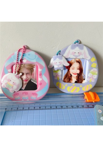 Mavi Stil Mınkys Kawaii Tavşan Kpop Fotoğraf Kartları Tutucu Kart Koruyucu Idol Fotoğraf Kollu Kapak Okul Kırtasiye (Yurt Dışından) fırsatları