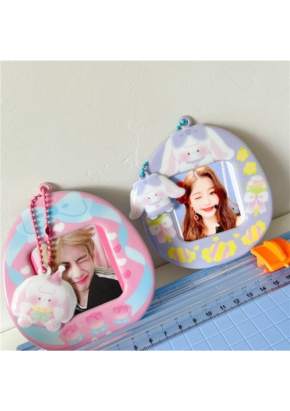 Mavi Stil Mınkys Kawaii Tavşan Kpop Fotoğraf Kartları Tutucu Kart Koruyucu Idol Fotoğraf Kollu Kapak Okul Kırtasiye (Yurt Dışından) indirimleri
