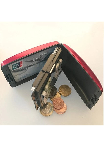 Gümüş Tarzı 1 Adet Çok Fonksiyonlu Kartvizitlik Metal Cüzdan Alüminyum Kart Kılıfı Alüminyum Banka Kredi Masası Organizatör Depolama (Yurt Dışından) modelleri