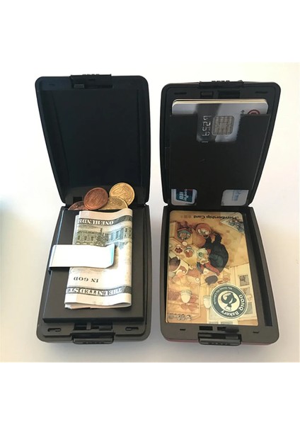 Gümüş Tarzı 1 Adet Çok Fonksiyonlu Kartvizitlik Metal Cüzdan Alüminyum Kart Kılıfı Alüminyum Banka Kredi Masası Organizatör Depolama (Yurt Dışından) fırsatları